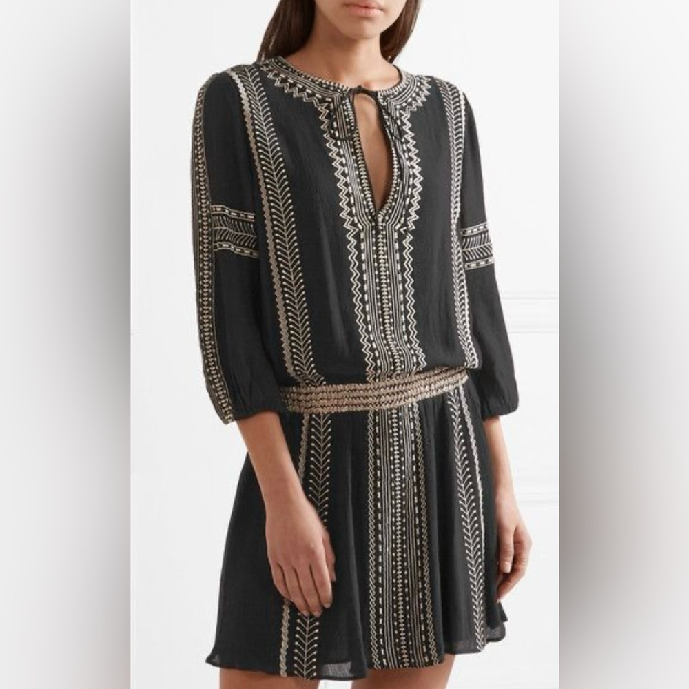 Alice + Olivia Jolene Embroidered Mini Dress Size 8